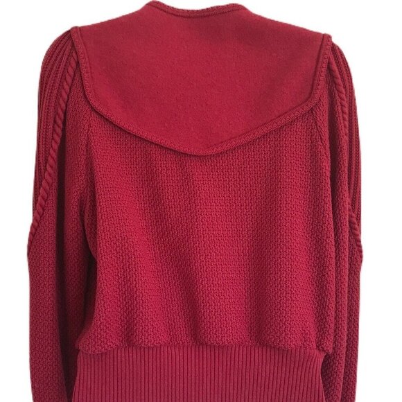 Geiger Austria Pink Boiled Wool Button Front Cardigan Sweater Medium Knit Career - Picture 2 of 12